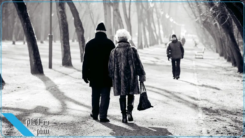 پیاده روی برفی